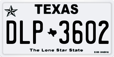 TX license plate DLP3602