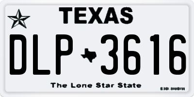 TX license plate DLP3616