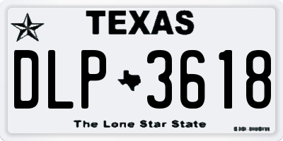 TX license plate DLP3618