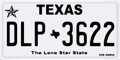 TX license plate DLP3622