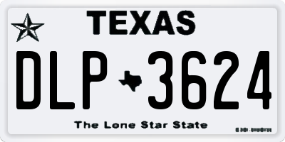 TX license plate DLP3624