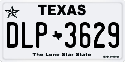 TX license plate DLP3629