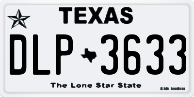 TX license plate DLP3633