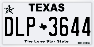 TX license plate DLP3644
