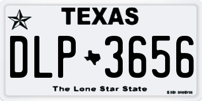 TX license plate DLP3656