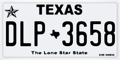 TX license plate DLP3658