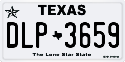 TX license plate DLP3659