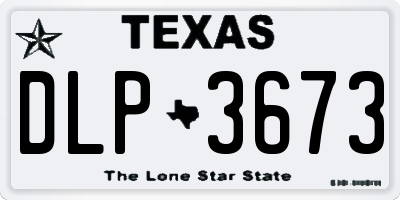 TX license plate DLP3673