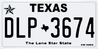 TX license plate DLP3674