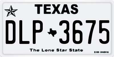 TX license plate DLP3675