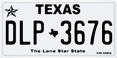 TX license plate DLP3676