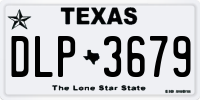 TX license plate DLP3679