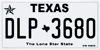 TX license plate DLP3680