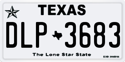 TX license plate DLP3683