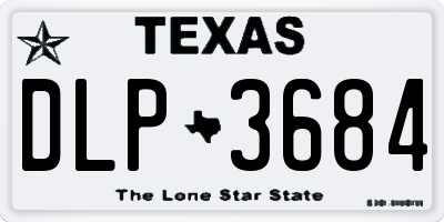 TX license plate DLP3684