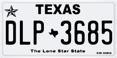TX license plate DLP3685