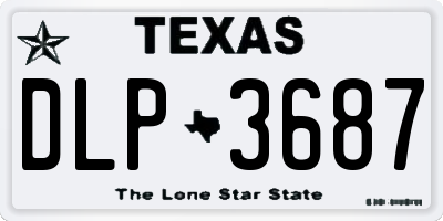 TX license plate DLP3687