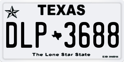 TX license plate DLP3688