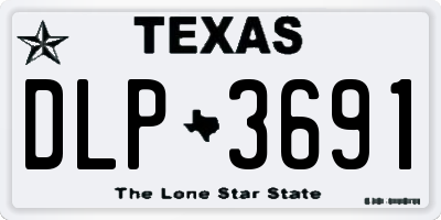 TX license plate DLP3691