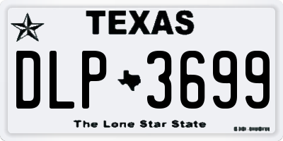 TX license plate DLP3699