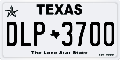 TX license plate DLP3700