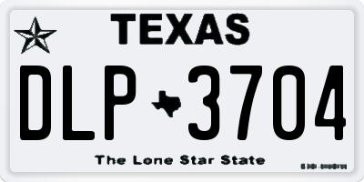 TX license plate DLP3704