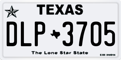 TX license plate DLP3705