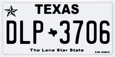 TX license plate DLP3706