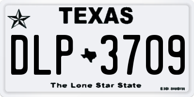 TX license plate DLP3709