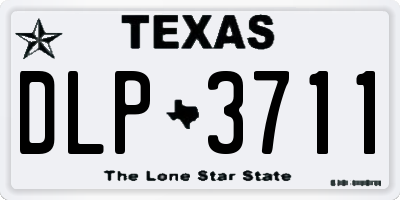 TX license plate DLP3711