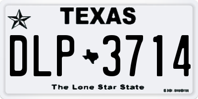 TX license plate DLP3714