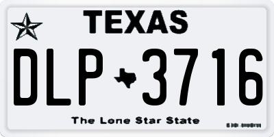 TX license plate DLP3716