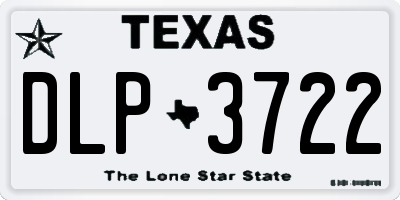TX license plate DLP3722