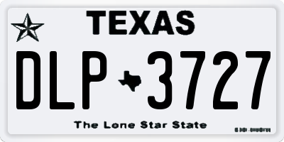 TX license plate DLP3727