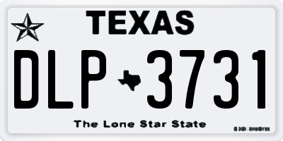 TX license plate DLP3731