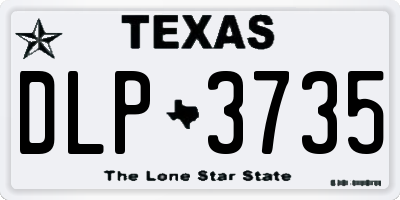 TX license plate DLP3735