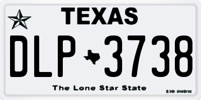 TX license plate DLP3738