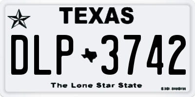TX license plate DLP3742