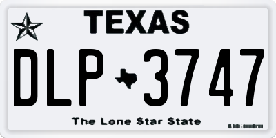 TX license plate DLP3747