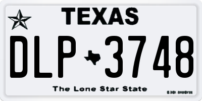 TX license plate DLP3748