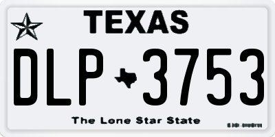 TX license plate DLP3753