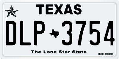 TX license plate DLP3754