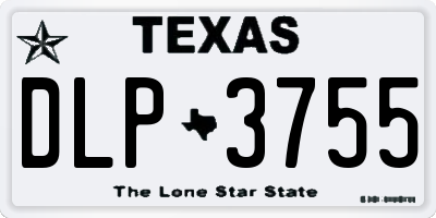 TX license plate DLP3755