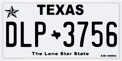 TX license plate DLP3756