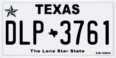 TX license plate DLP3761