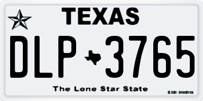 TX license plate DLP3765