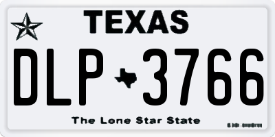 TX license plate DLP3766