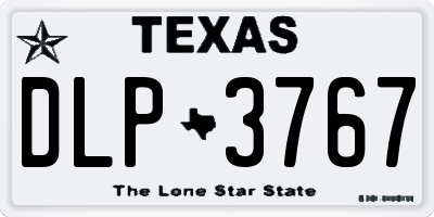 TX license plate DLP3767