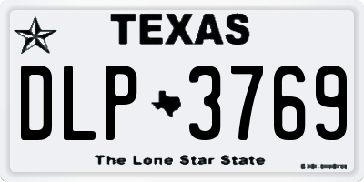 TX license plate DLP3769