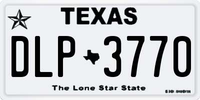 TX license plate DLP3770